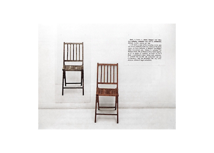 Joseph Kosuth. One and three chairs