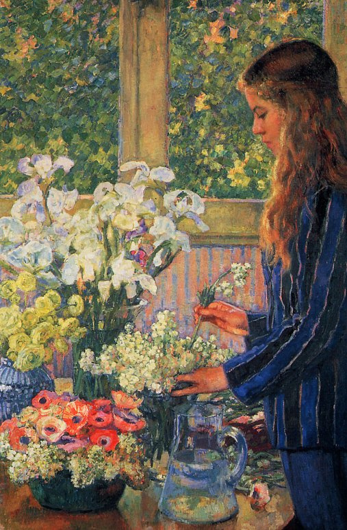 Theo van Rysselberghe. Garden flowers