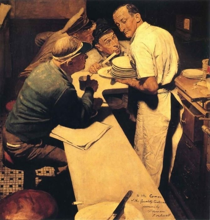 Norman Rockwell. News from the front
