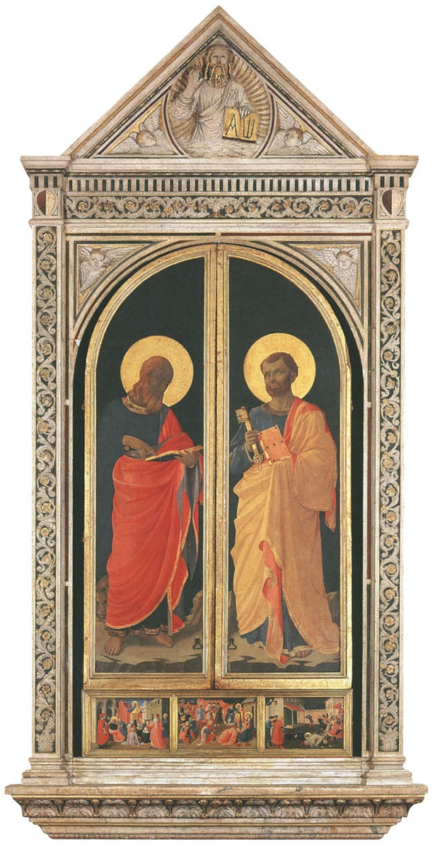 Fra Beato Angelico. Linayol tabernacle Saints Mark and Peter. 1433