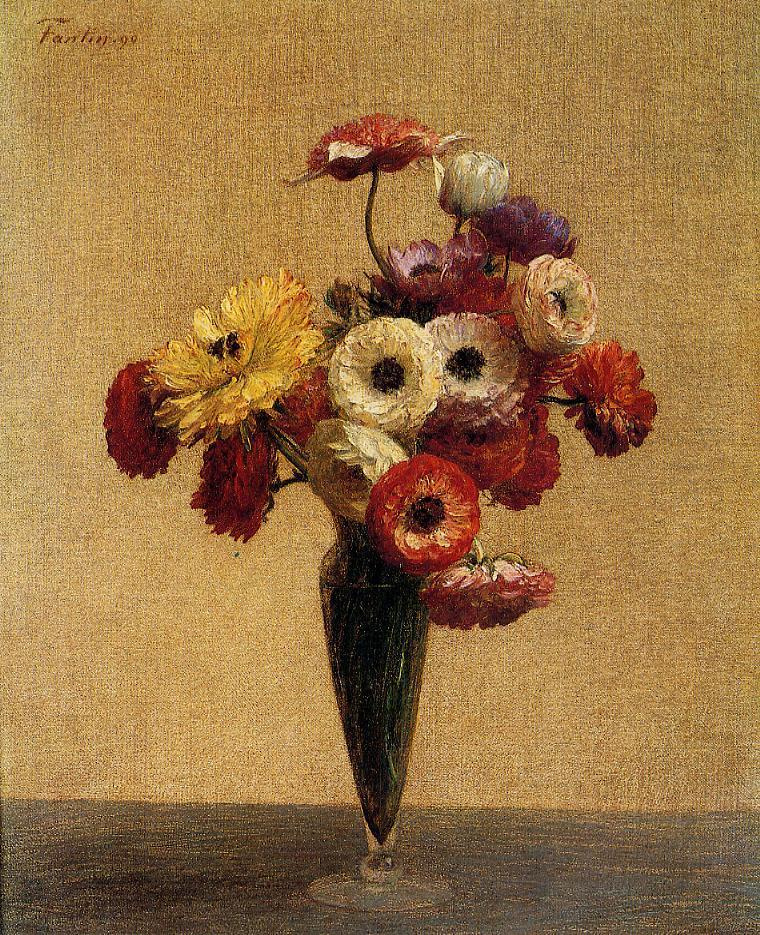 Henri Fantin-Latour. Anemones and buttercups