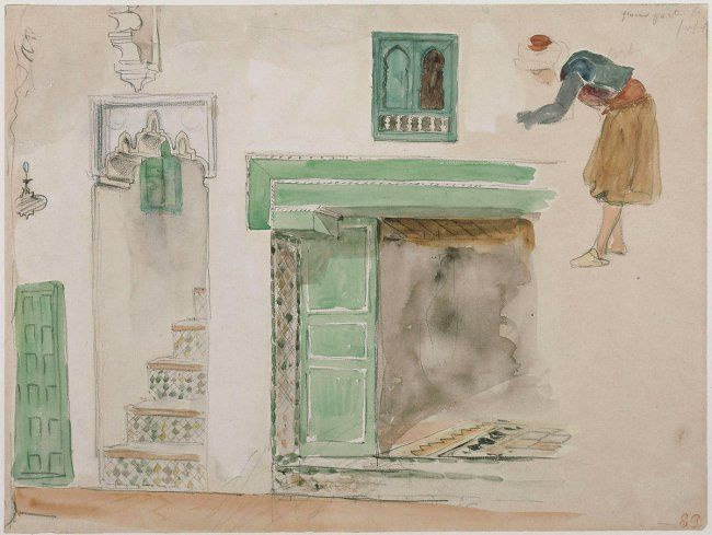 Eugene Delacroix. Doors and Windows of the Moorish house