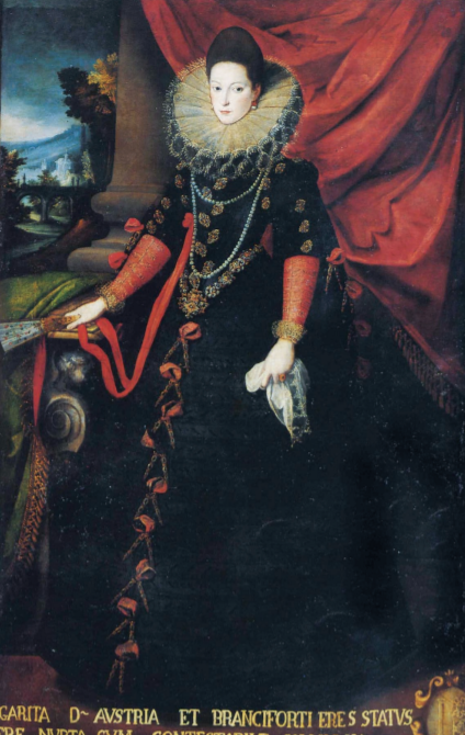 Portrait of Donna Giovanna of Austria with a fan in her hands