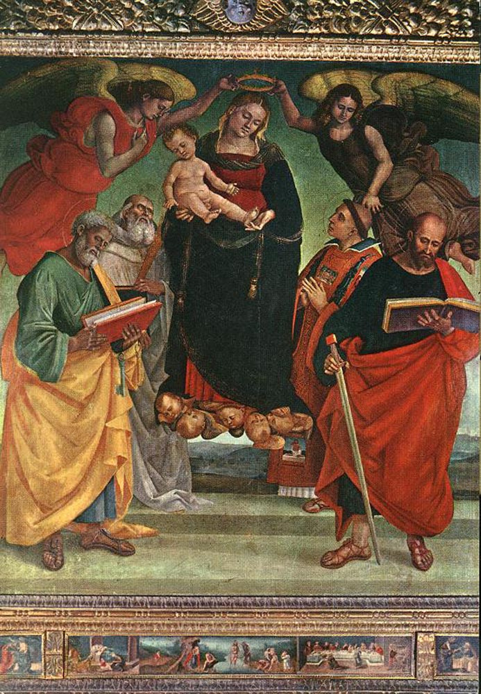 Luke Signorelli. Madonna and child with saints