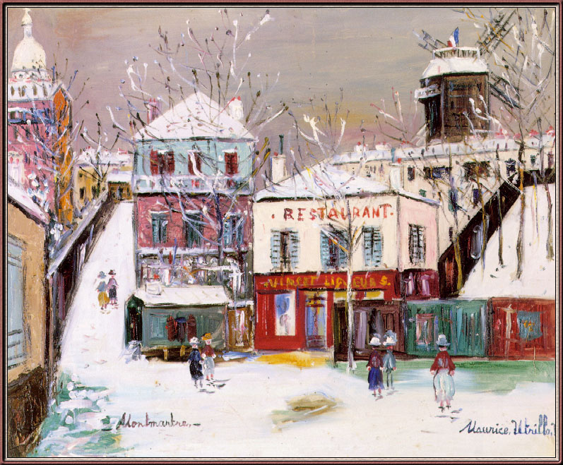 Maurice Utrillo. "The maquis" of Montmartre under the snow