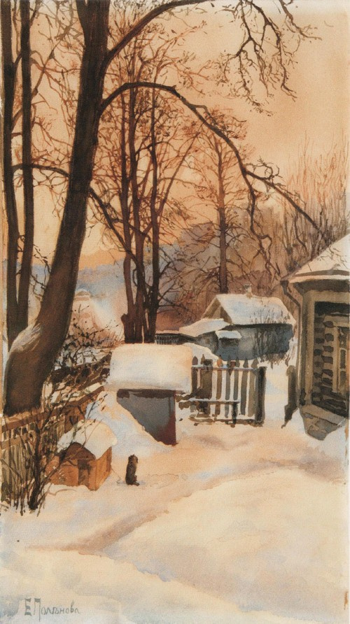Elena Dmitrievna Polenova. Outside in the winter