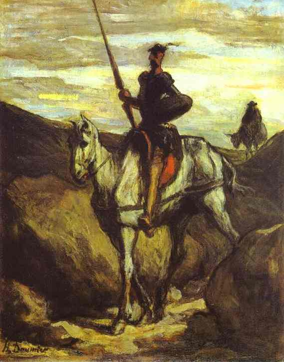 Оноре Домье. Рыцарь на белом коне