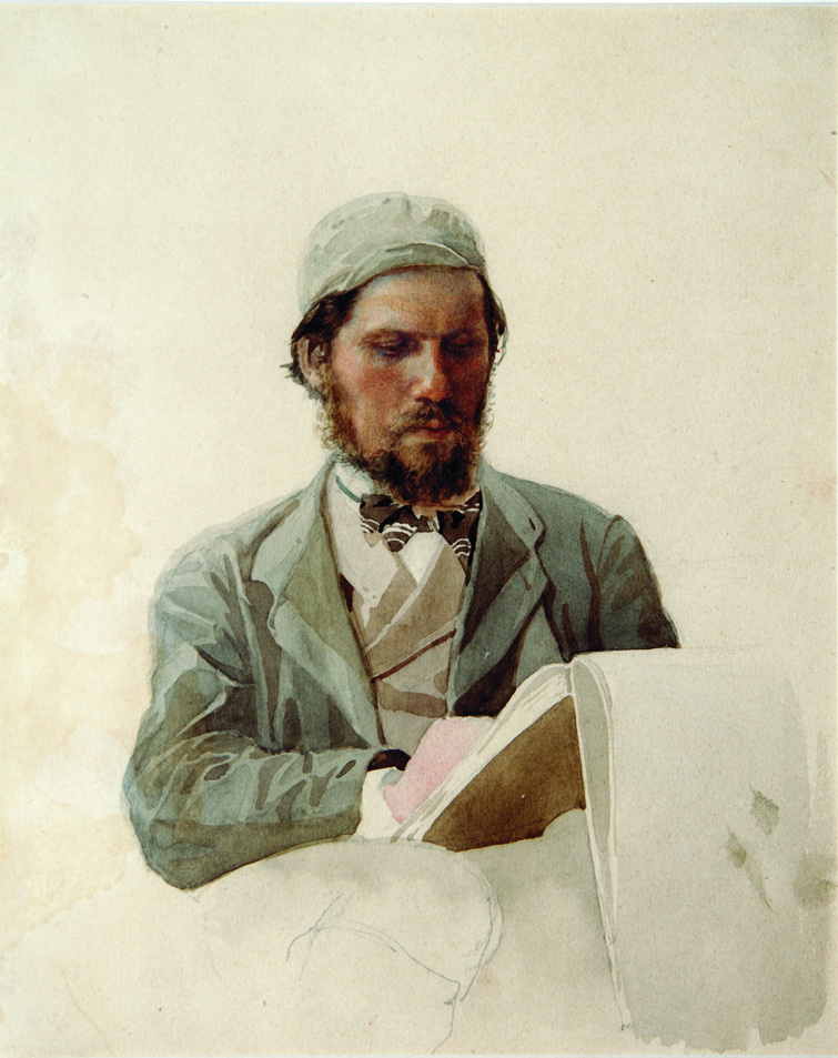 Nikolay Aleksandrovich Yaroshenko. Portrait of artist Ivan Nikolaevich Kramsky. 1874