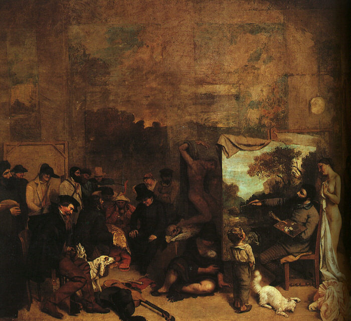 Gustave Courbet. Studio artists