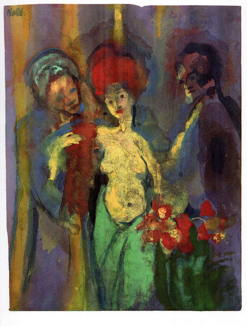 Emil Nolde. In the dressing room