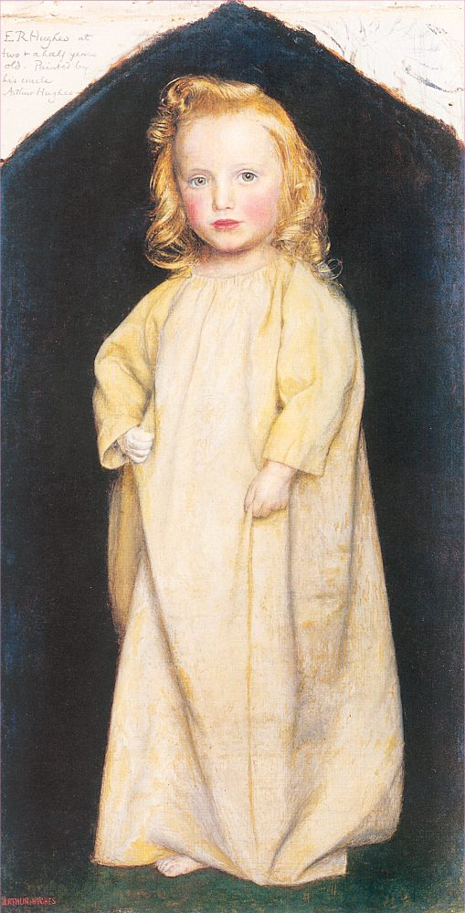 Arthur Hughes. Portrait of Edward Robert Hughes at the age of two and a half
