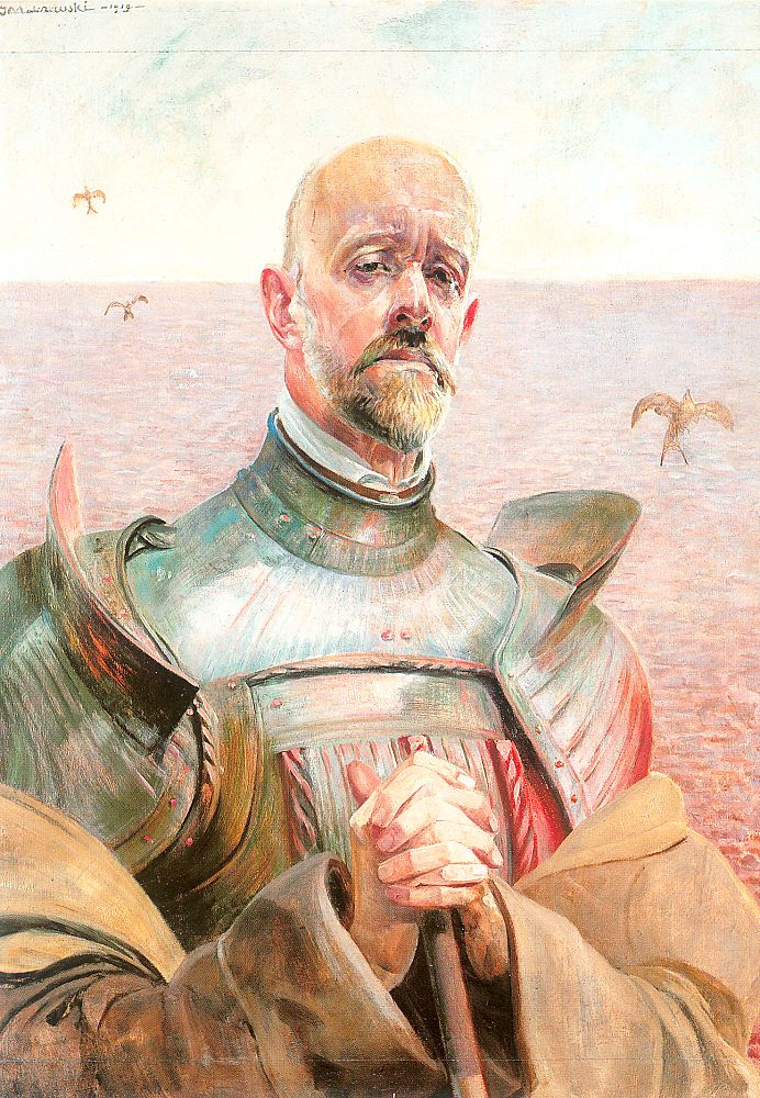 Jacek Malchevsky. Self portrait in armor