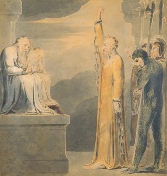 William Blake. St Paul before Felix and Drusilla