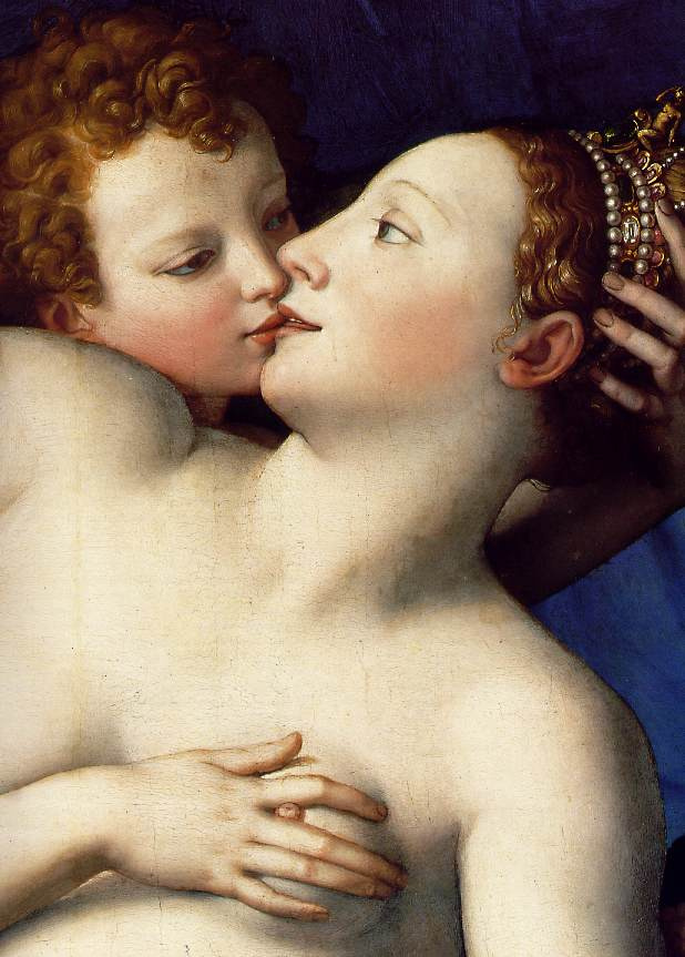 Agnolo Bronzino. Allegory with Venus and Cupid. Fragment