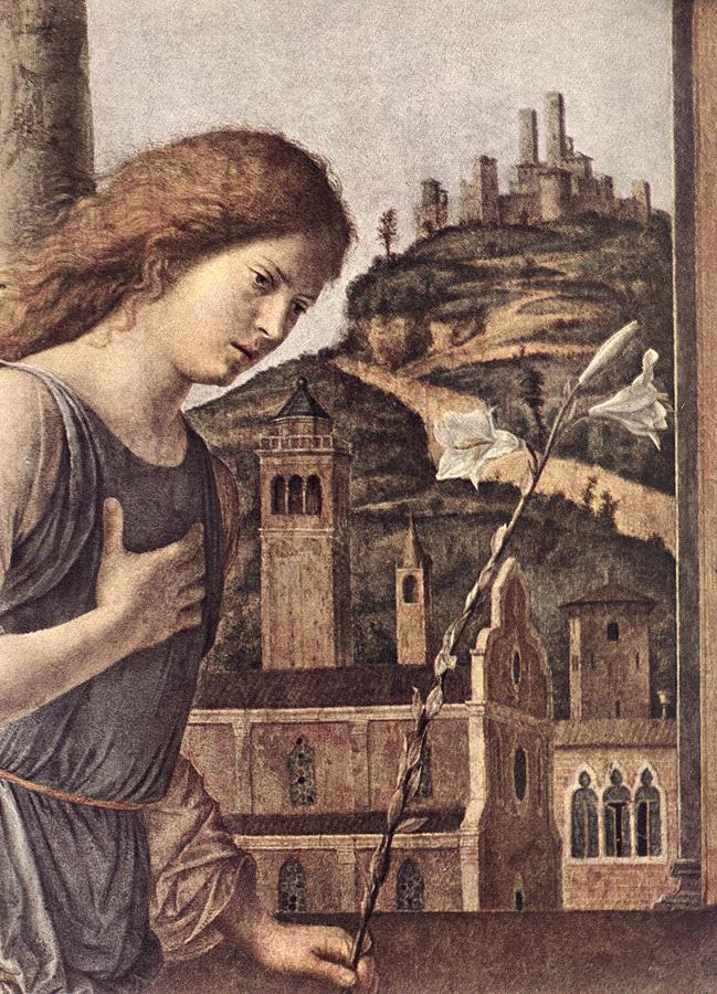 Giovanni Battista Cima da Conegliano. The Annunciation. Fragment