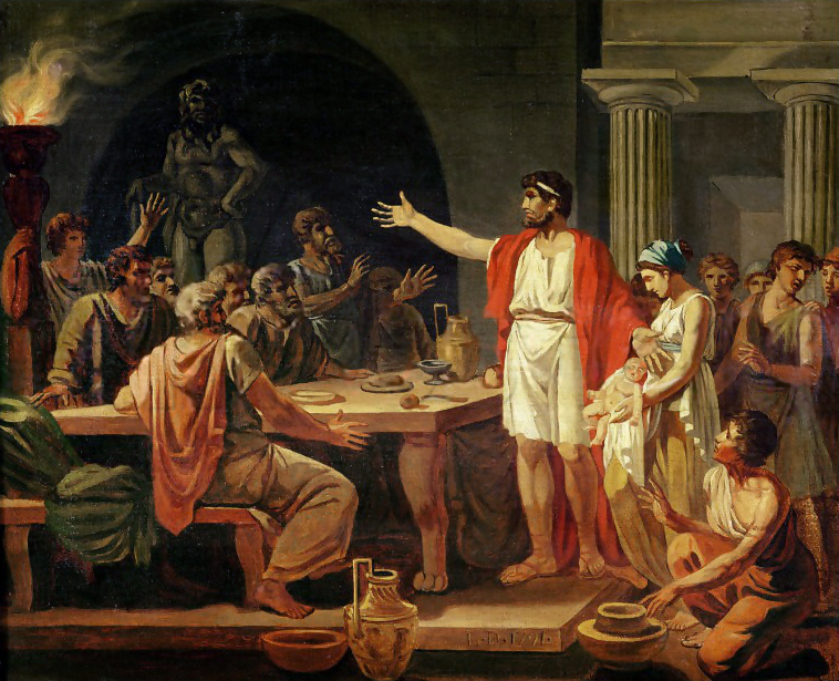 Jacques-Louis David. Ликург Spartiate. L'esquisse