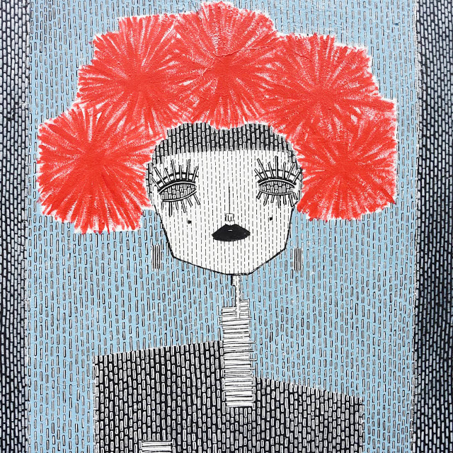 Portrait with red flowers, 2018 by ALO (Aristide Loria): History, Analysis  & Facts | Arthive