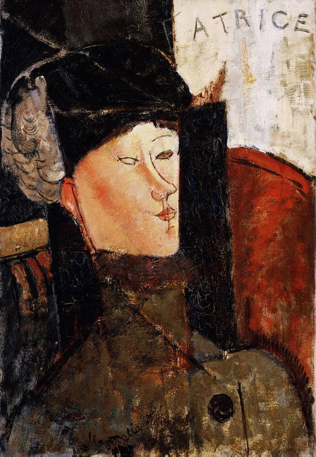 Amedeo Modigliani. Portrait of Beatrice Hastings in the hat