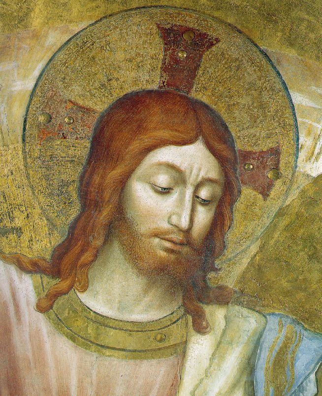 Christ in glory. Fragment of the fresco of the chapel of San Brisio