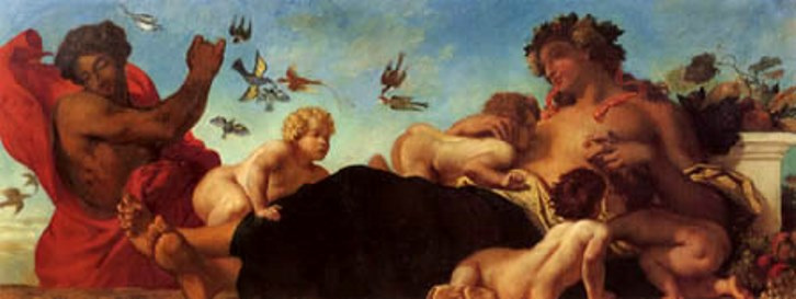 Eugene Delacroix. Landwirtschaft (ein Fragment des Gemäldes des Bourbon Palace in Paris)