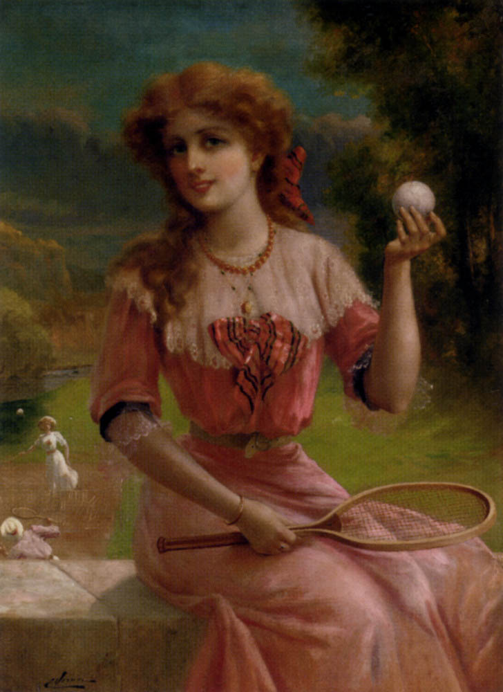 Emile Vernon. The girl in pink