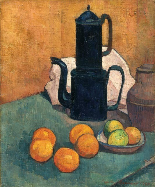 Emil Bernard. Blue coffee pot