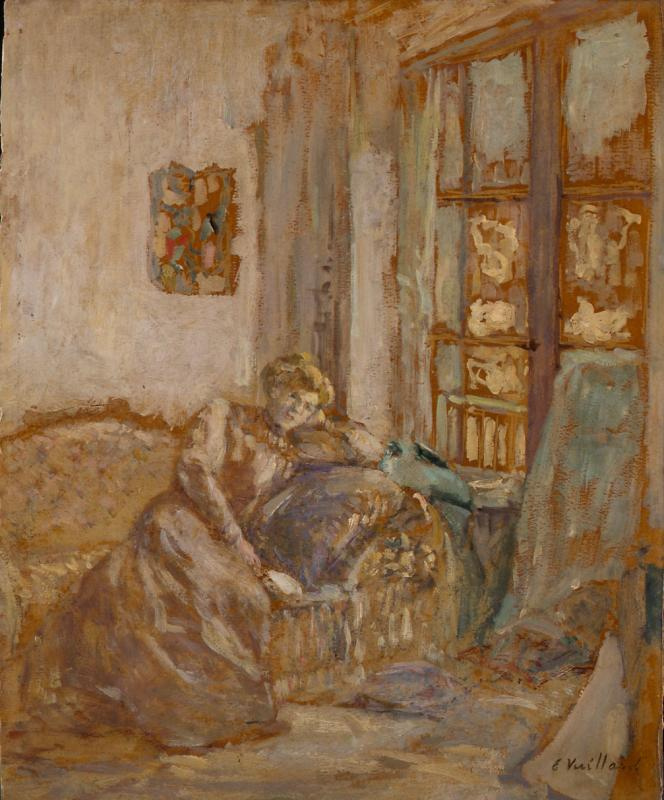 Jean Edouard Vuillard. Window (Interior. Woman at the window)