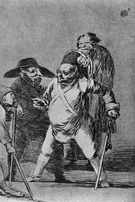 Francisco Goya. "Understand? That all was on-to mine, do you hear? And not..." (Series "Caprichos", page 76)