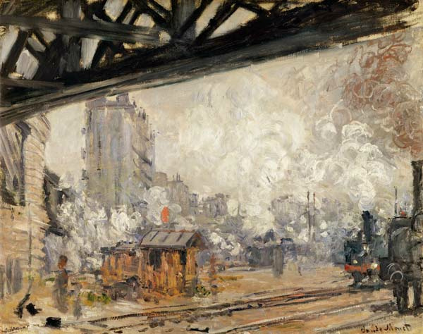 Claude Monet. 站Saint-Lazare，外面看法