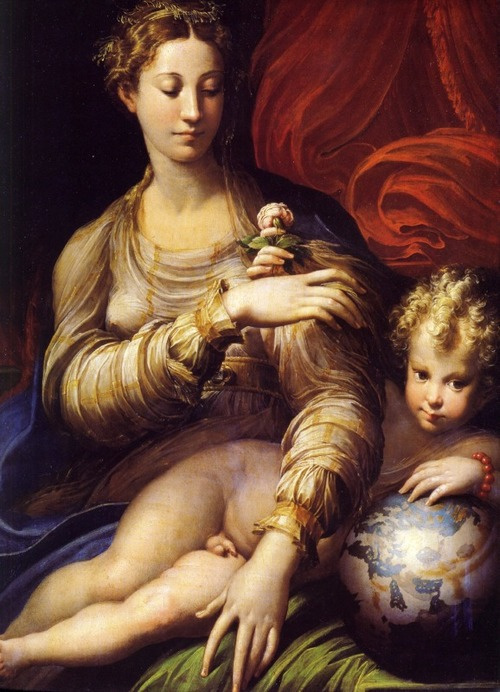 Francesco Parmigianino. Madonna with a rose