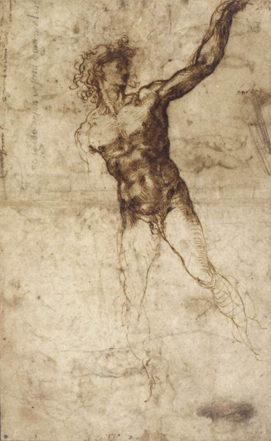 Michelangelo Buonarroti. A naked man