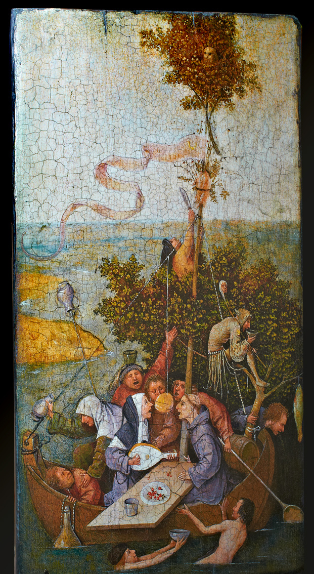 Hiëronymus Bosch. A copy of the picture Jeroen Anthoniszoon van Aken “Ship of fools (FR. La Nef des fous)”