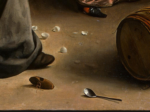 Jan Steen. Dancing couple (detail 9)