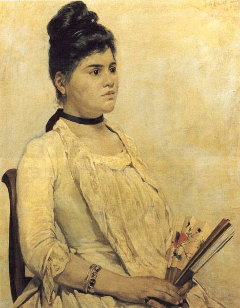 Giovanni Fattori. A portrait of his daughter Florence