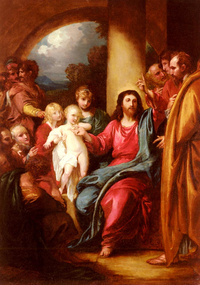 Benjamin West. Jesus shows baby