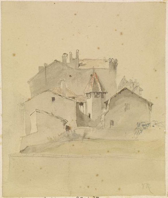 John Ruskin. Sketch of a building