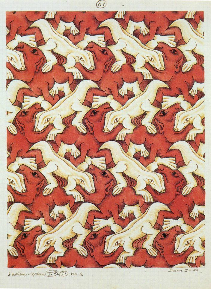 Maurits Cornelis Escher. Two Creatures (No. 61)