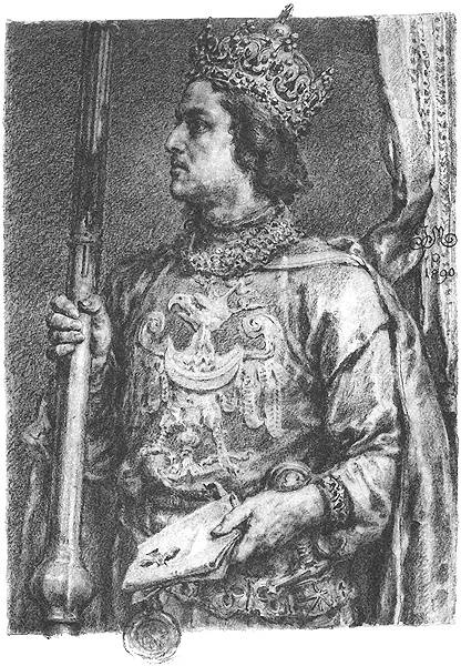 Jan Mateiko. Przemysl II. Serie "Portraits der Könige und Prinzen von Polen"
