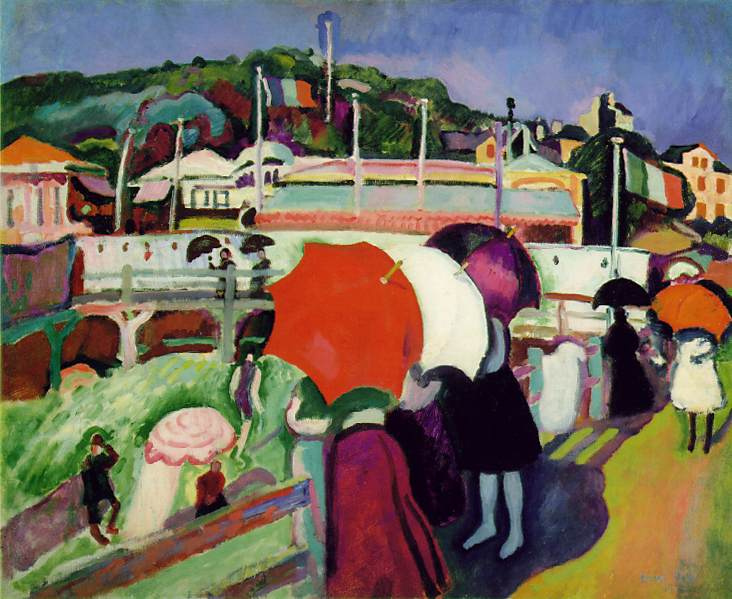 Raoul Dufy. Three umbrellas