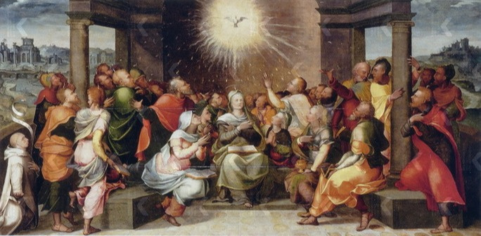 Ламберт Ломбард (1505-1566). The Miracle of Pentecost (Holy Trinity Day)