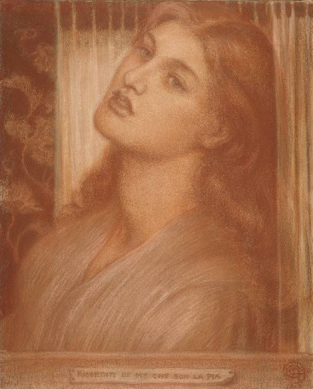 Dante Gabriel Rossetti. Pia de Tolomei. Sketch
