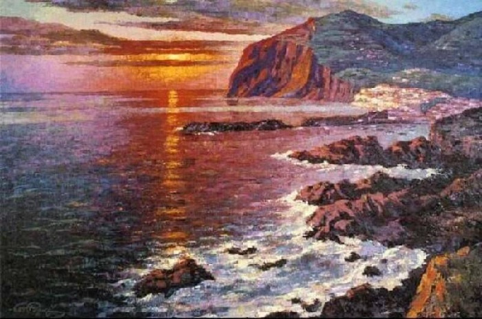 Winston Churchill. The Bay of Camara de Lobos. Madeira.