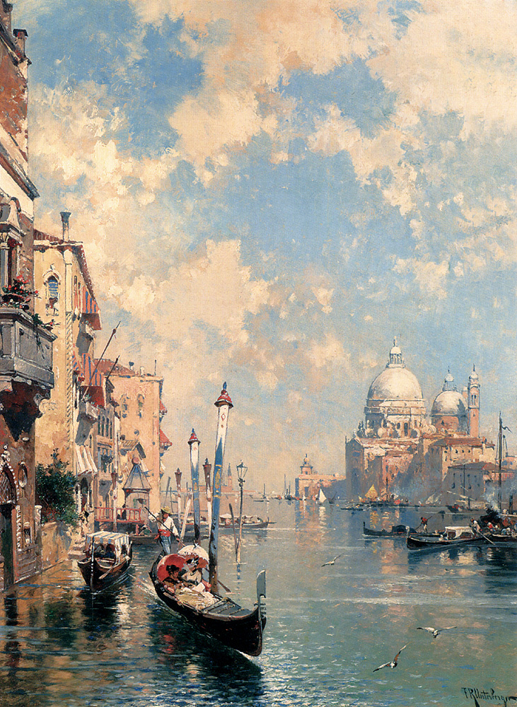 Franz Richard Unterberger. The Grand canal, Venice
