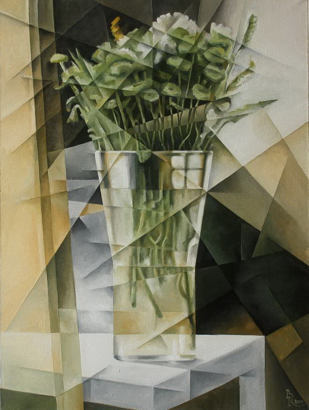 Vasily Krotkov. Bouquet. Kubofuturizm