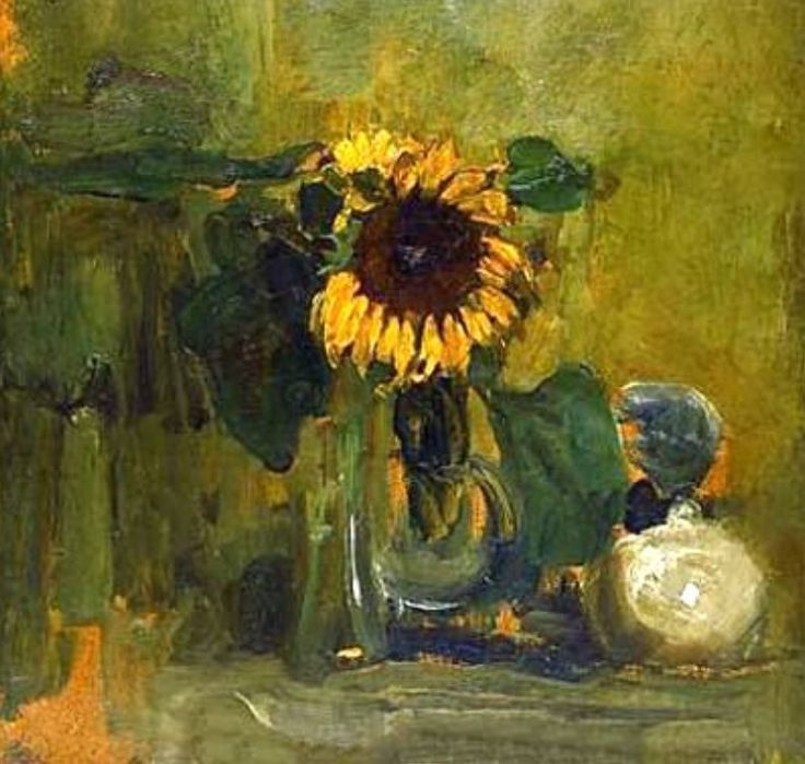 Piet Mondrian. Still life with sunflowers