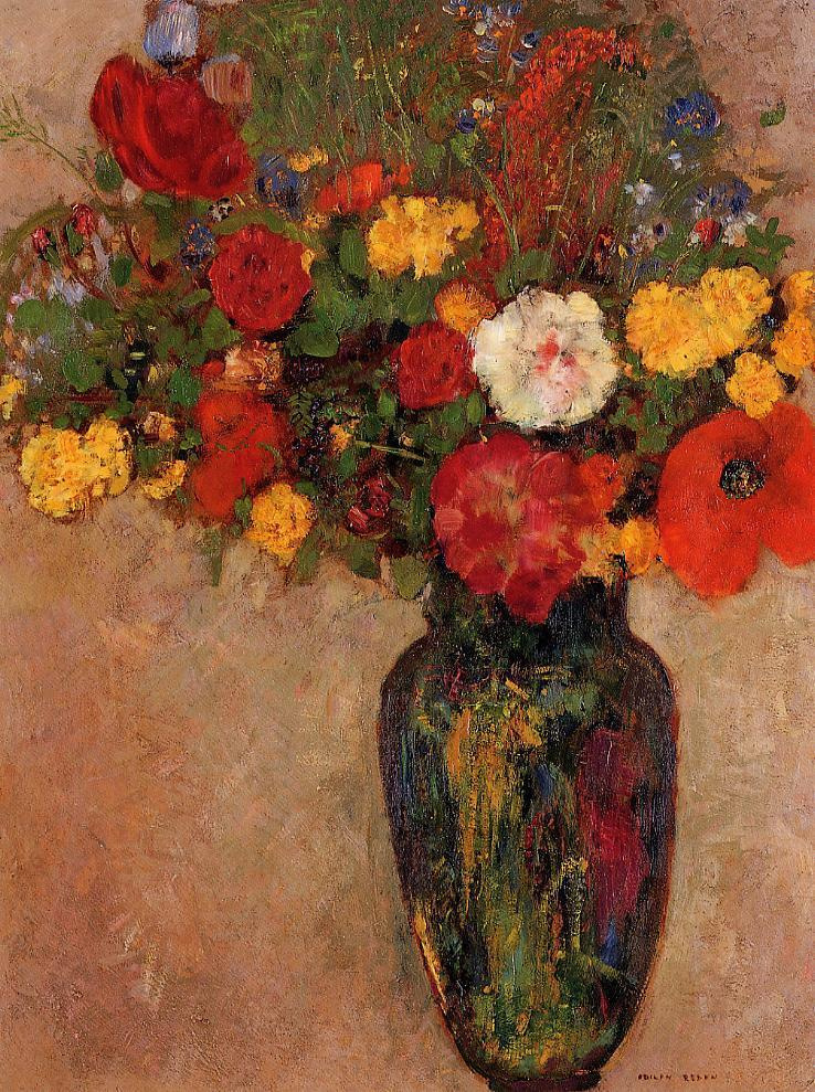 Odilon Redon. Vase of flowers