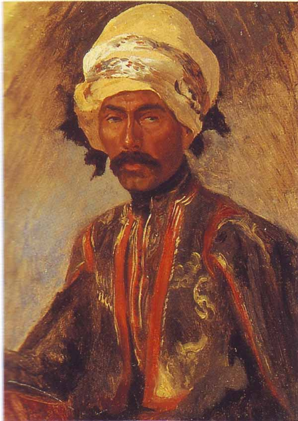 Grigory Grigorievich Gagarin. Retrato de un noble kurdo. 1840