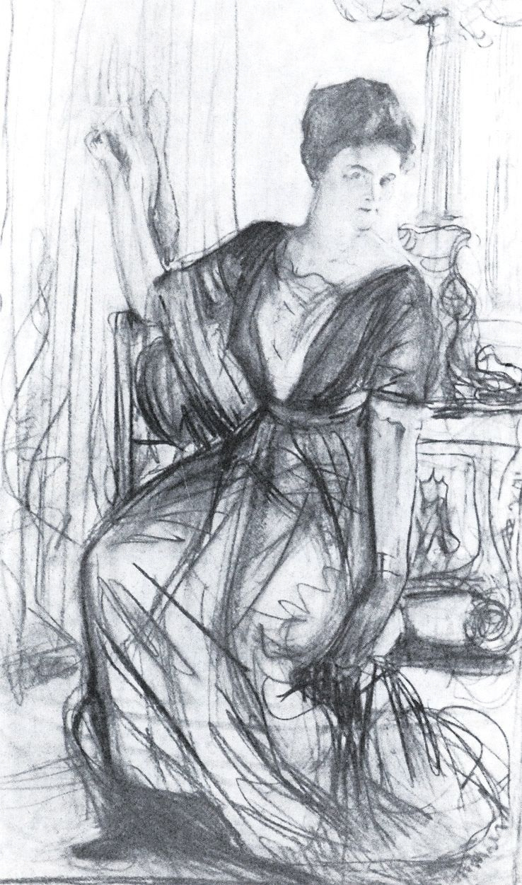 Valentin Aleksandrovich Serov. Sketch for portrait of P. I. Scherbatova