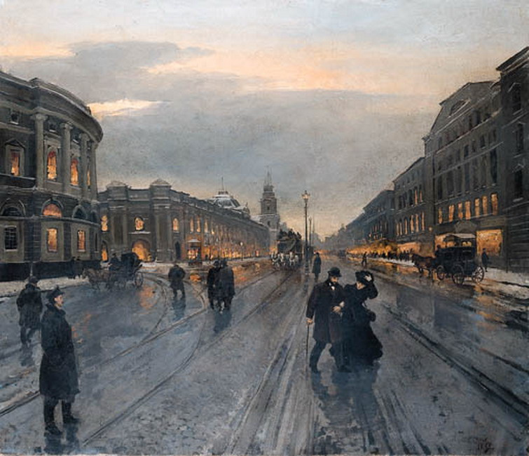 Alexander Karlovich Beggrov. View of the Nevsky prospect. 1882