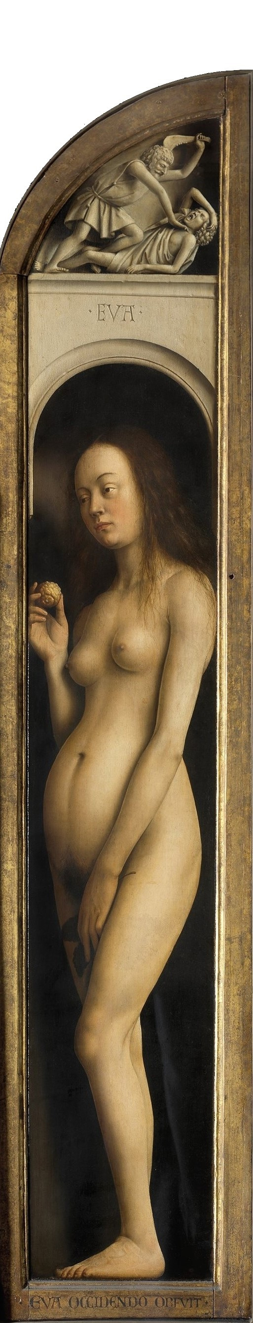 Jan van Eyck. The Ghent altarpiece. Eve (detail)